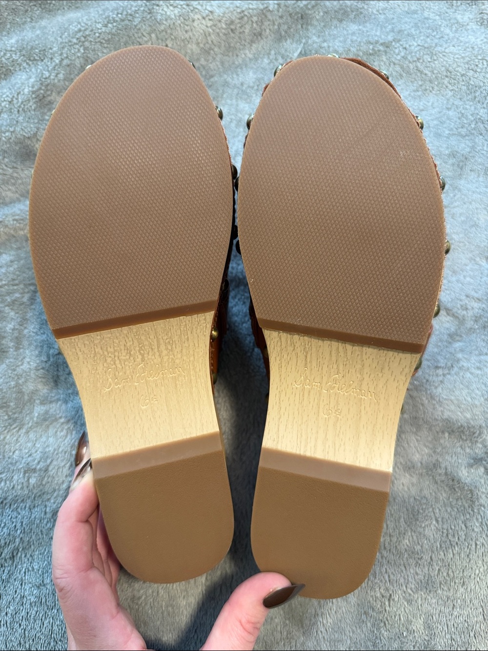 Sam Edelman Cognac Colored Clogs / Mules NWOT - Picture 8 of 9